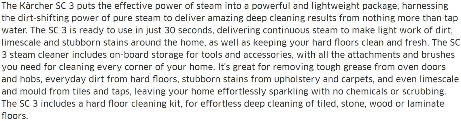 מכונת ניקוי בקיטור קיטורית קרשר KARCHER SC 3 EASYFIX TEXT